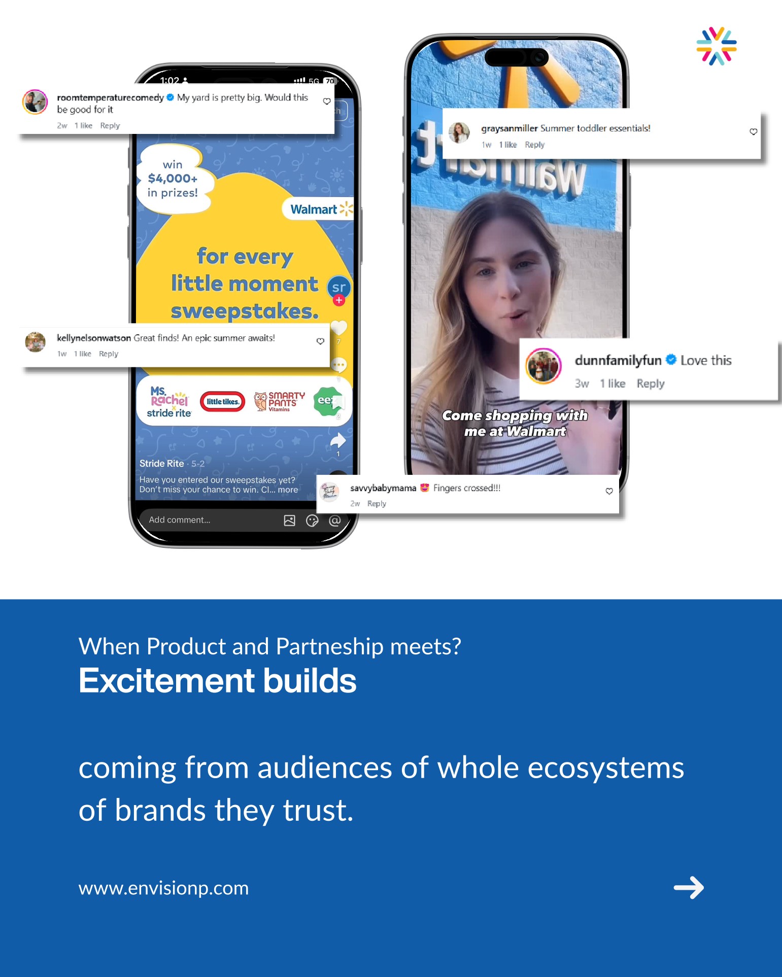 Excitement builds — organic social proof from Instagram and TikTok comments on the For Every Little Moment sweepstakes