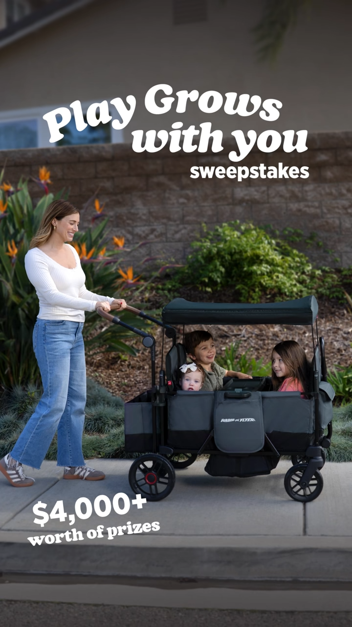 Play Grows with You Sweepstakes — Radio Flyer, Tubby Todd Bath Co., The Boppy Company, Lalo, and Comotomo